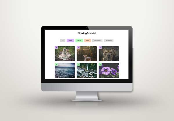 フィルター、モーダル機能